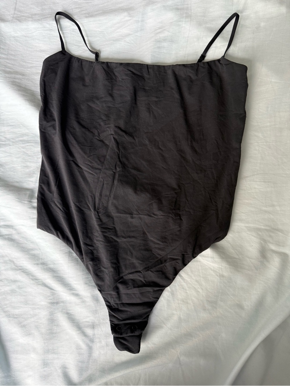 SKIMS Black Scoop Neck Bodysuit